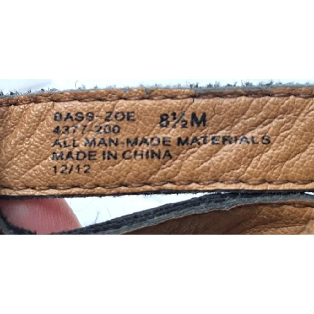 G.H.Bass & Company Women's 8.5 Brown Slides Jute Wedge 